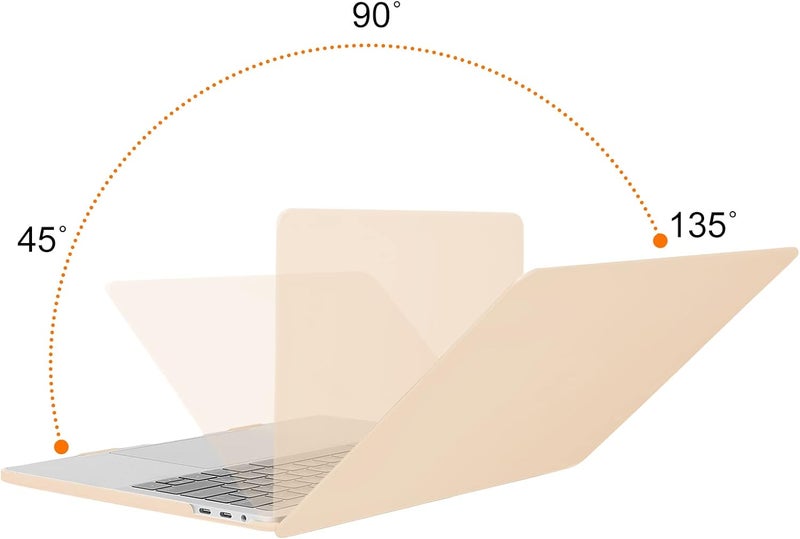 موسيسو MOSISO متوافق مع حافظة MacBook Pro مقاس 13 بوصة M2 2025، 2024، 2023، 2022-2016 A2338 M1 A2251 A2289 A2159 A1989 A1708 A1706، غلاف بلاستيكي صلب وغطاء لوحة المفاتيح وفيلم الشاشة وحقيبة تخزين، مشمشي - Image 4