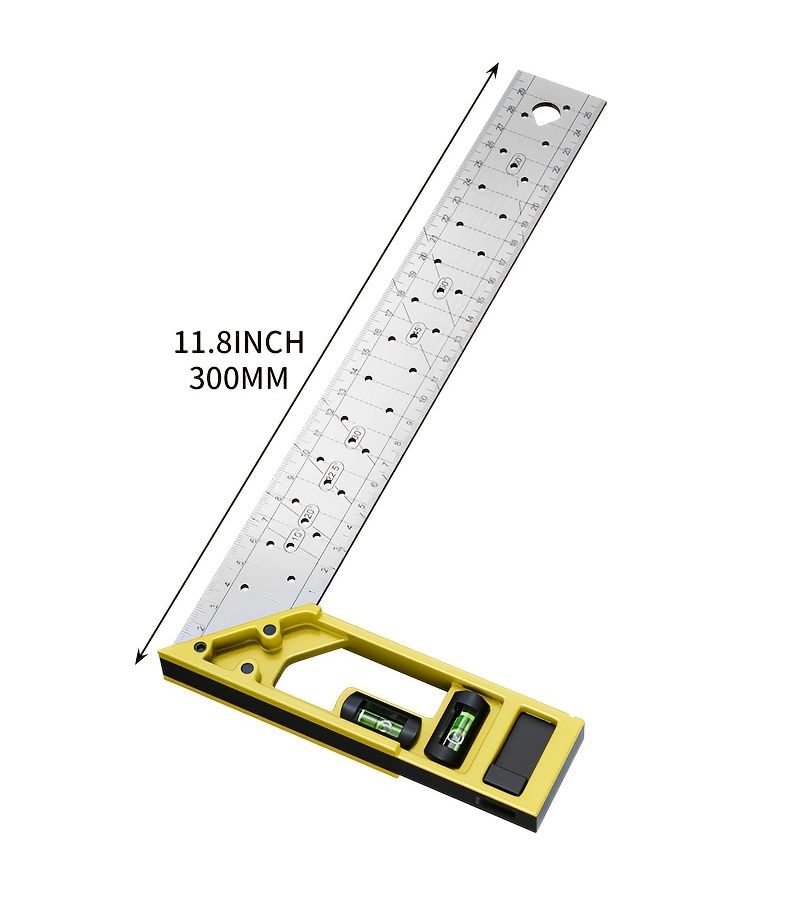 90 Degree Horizontal Ruler Large Right Angle Measuring Drawing Tool Laser Engraved - Image 1