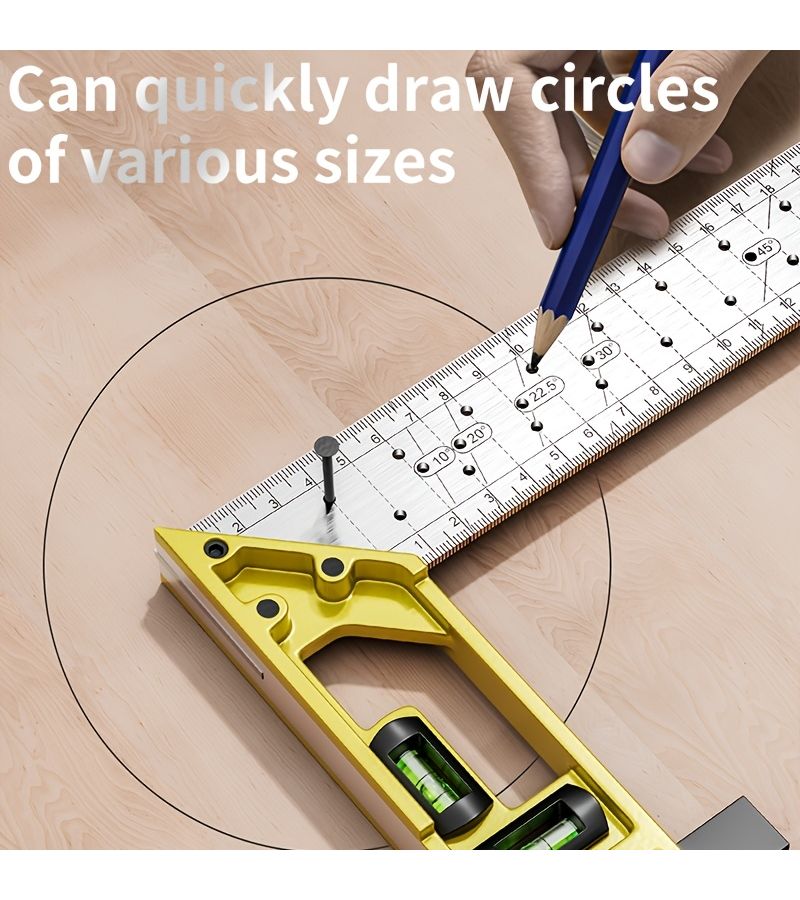 90 Degree Horizontal Ruler Large Right Angle Measuring Drawing Tool Laser Engraved - Image 3
