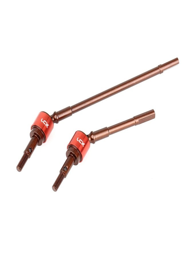 LCX Racing 1/6 RC Crawler Car Hard Steel Heavy Duty AR90 Front Axle Internal CVD Drive Shaft Set for RC Car Axial SCX6 AXI05000，Upgrades Parts Accessories (Front Axle Shaft CVD) (Front Axle) - Image 2