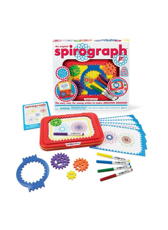 Spirograph Spirograph Jr. - Jumbo Sized Gears Classic Retro Toy For Spiral Drawing Art Design Toy Kit for Smaller Hands - For Kids Ages 3 and Up  - Image 1