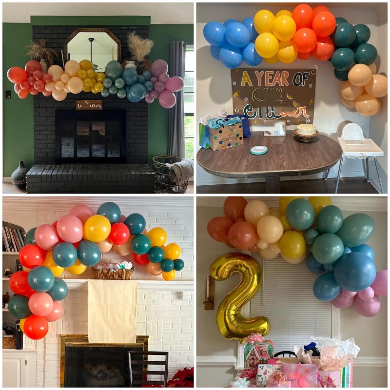 Isndare Colorful Balloons Rainbow Assorted Color Latex Balloons Set 60pcs 12inch Blush Blue Nude Light Purple Orange Yellow Helium Mixed Colored Balloon Boho Birthday Party Decoration Here Comes the Son - Image 2