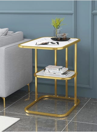 2 layers Sofa Side End Table C Shaped Coffee Table Metal Frame Nightstand for Living Room Bedroom Balcony - pzsku/Z32914BBDA4377934661DZ/45/_/1710405647/03805f84-9b19-4514-b462-00cf93e1e5a0