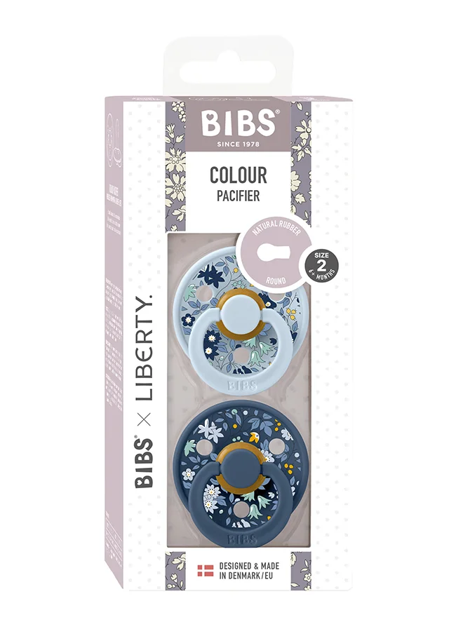 بيبس Pack of 2 X Liberty Colour Camomile Lawn Latex Size 2 Baby Blue Mix