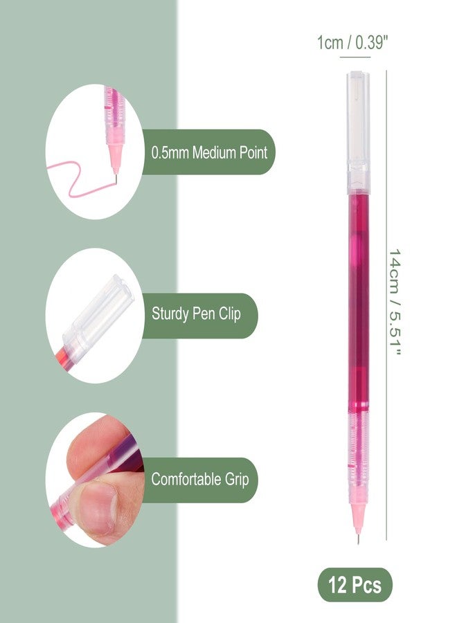 M&G Gel Pen Medium Point 0.5mm, 12 Pack Quick Dry Smooth Gel Ink Rollerball Pen for Home Office Writing Note Taking Journaling Business, Pink - Image 2