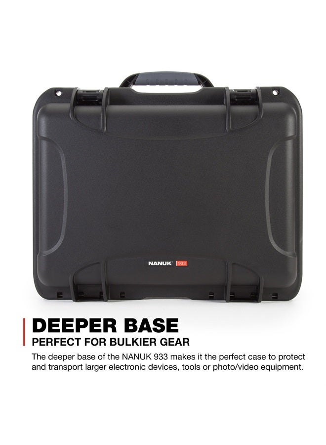 Nanuk 933 Waterproof Hard Case with Foam Insert - Black - Image 1