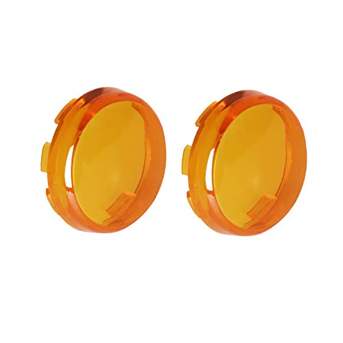 NTHREEAUTO Bullet Turn Signal Light Lens Amber Cover Compatible with Harley Dyna Street Glide Road King