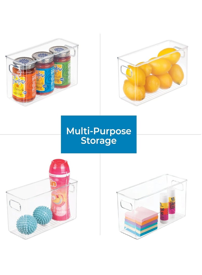 إسكدنيا حوضيات تنظيم الخزانة المظلمة مصنوعة من البلاستيك الشفاف، حوضيات تخزين الطعام مع مقبض للثلاجة، الخزانة، المطبخ. - Image 4