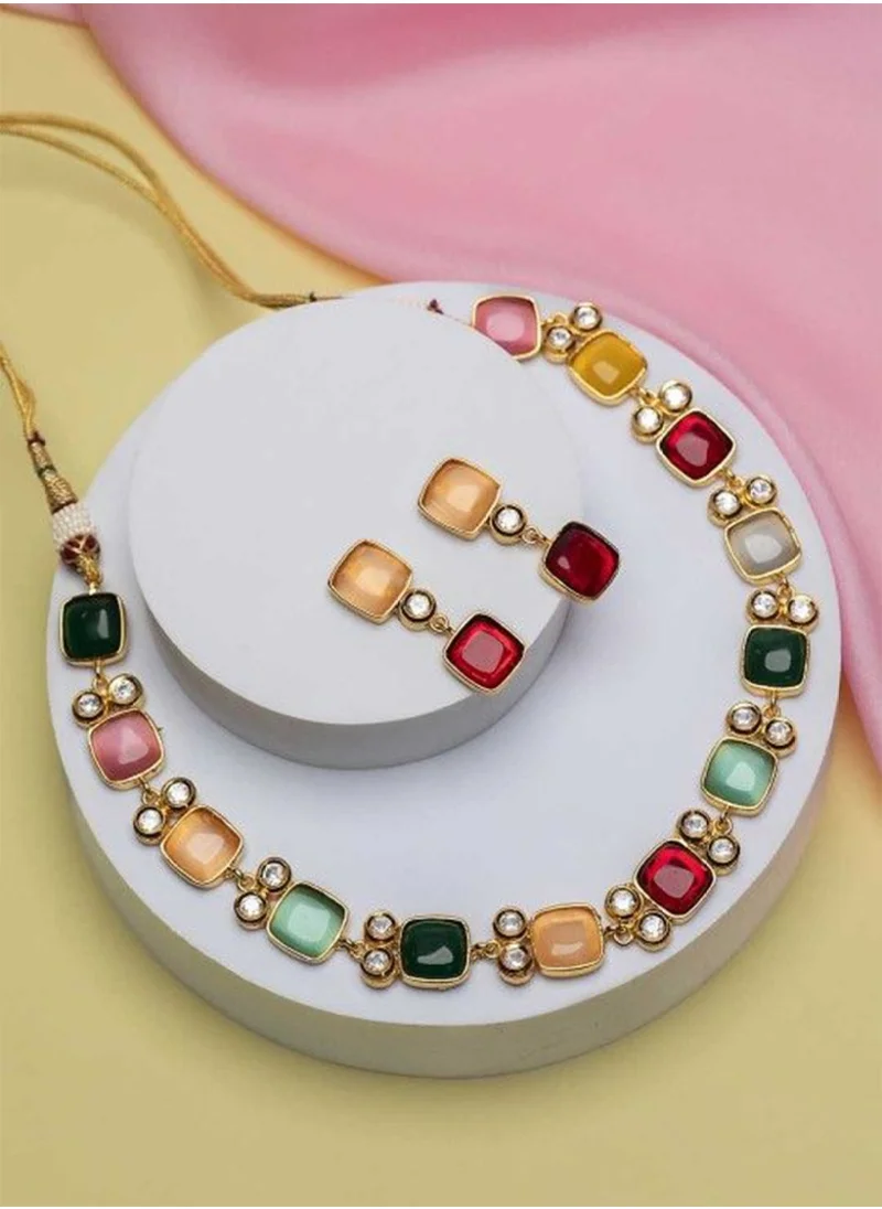 برياسي Stoned Studded Jewellery Set