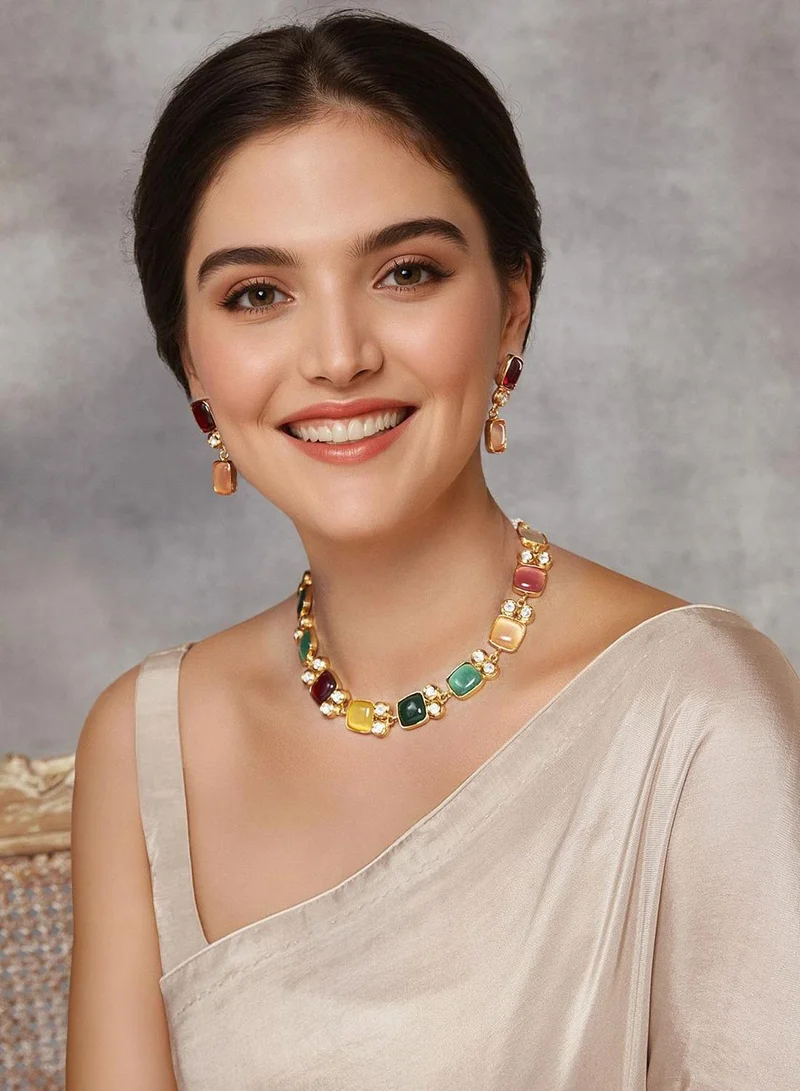 Priyaasi Stoned Studded Jewellery Set