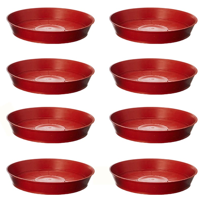 Leafy Tales Plants Bottom Plate, Drip Tray for Plants, Gamla, Terracotta Color| (8-inch, Brown, Set of 8) - Image 5