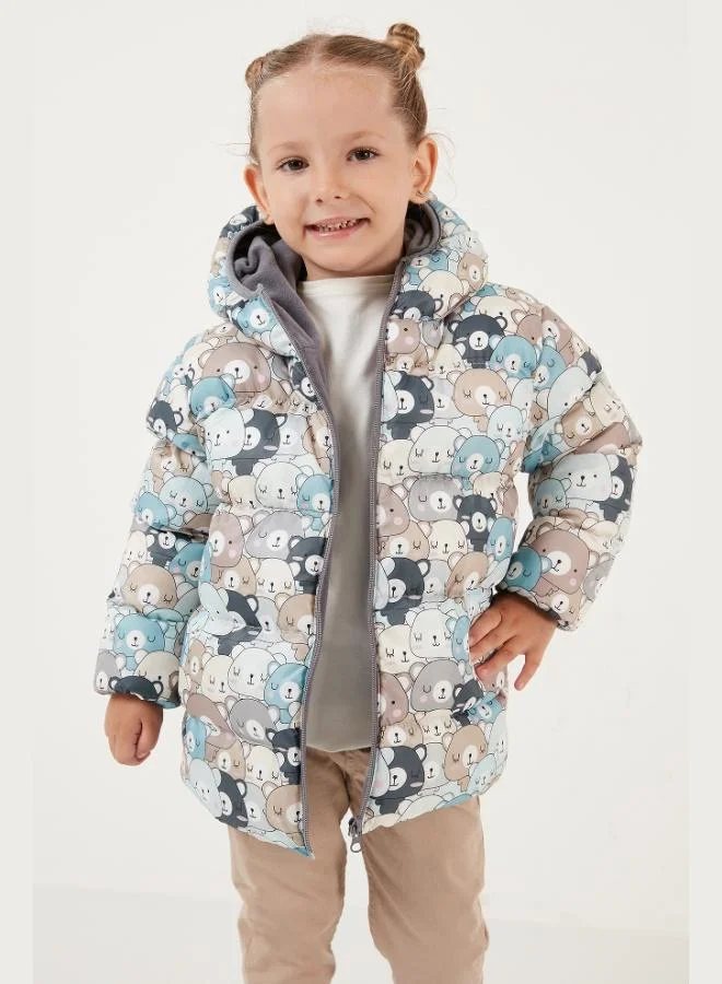 Lela Lela Extra Filled Soft Polar Fleece Hooded Puffer Coat Unisex Kids COAT 5763008