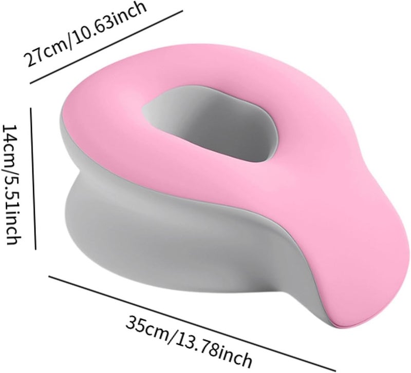 predolo Face Down Pillow Salon Massage Pillow Relax Removable Cover SPA Massage Pillow Face Massage Pillow SPA Airplane Trip Home, Pink - Image 5