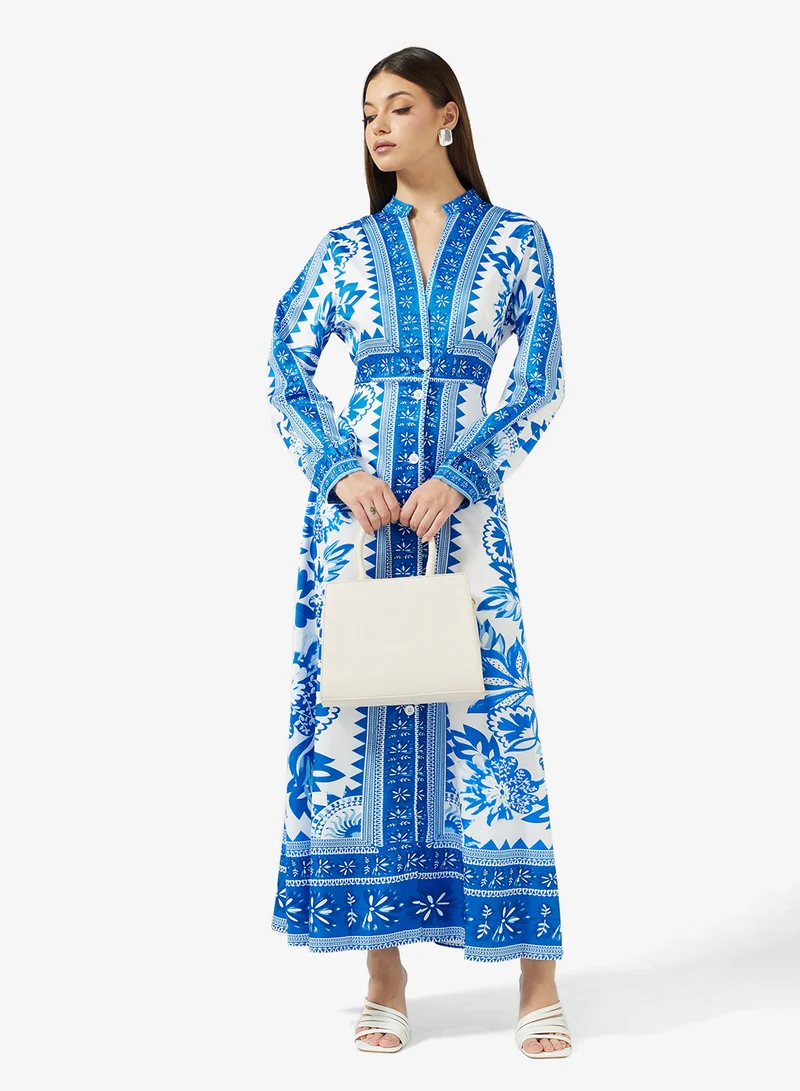 ELLA Monotonal Print Dress