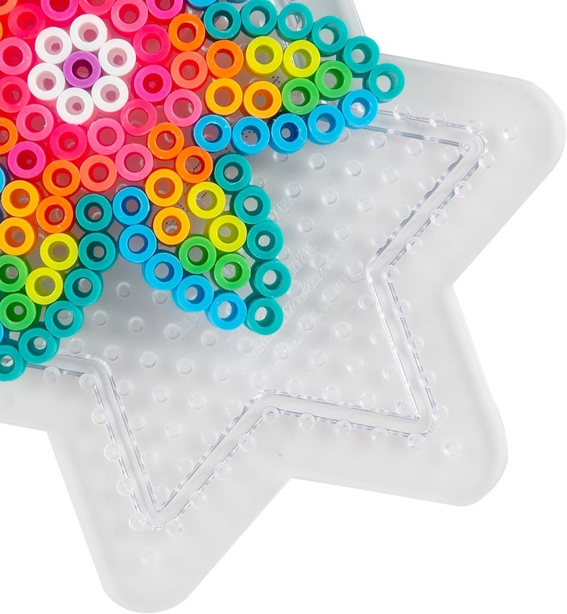 Perler Beads Clear Pegboard Set for Kids - 5 Assorted Shapes with Reusable Ironing Paper - Image 5