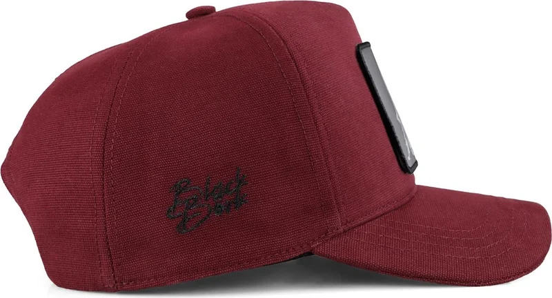 Black Börk V1 Baseball Wake Up - Unisex Claret Red Hat (Cap) with 3 Code Logo