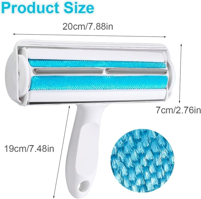 Tonity Reusable Dog Hair Remover Roller Dog Cat and Other Pets Hairs Cleaning Fur Brush Rollers Easy Hair Removal Furniture, Clothes, Sofa, Carpet, Couch, Bedding (Blue- White) - Image 4