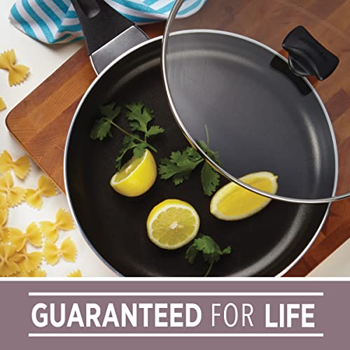 Farberware Dishwasher Safe Nonstick Jumbo Cooker/Saute Pan with Helper Handle - 6 Quart, Silver - Image 3