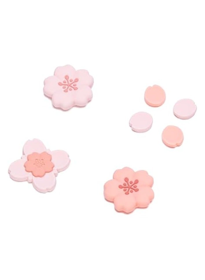 PROMASS Silicone Cross D-Pad Button Caps Set Cute Joystick Cover - ABXY Key Buttons Sticker Compatible with Nintendo Switch/OLED Joy Con - Image 1