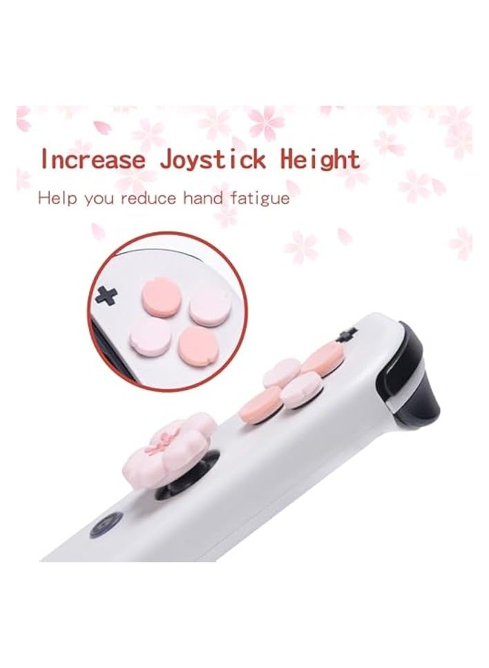 PROMASS Silicone Cross D-Pad Button Caps Set Cute Joystick Cover - ABXY Key Buttons Sticker Compatible with Nintendo Switch/OLED Joy Con - Image 3