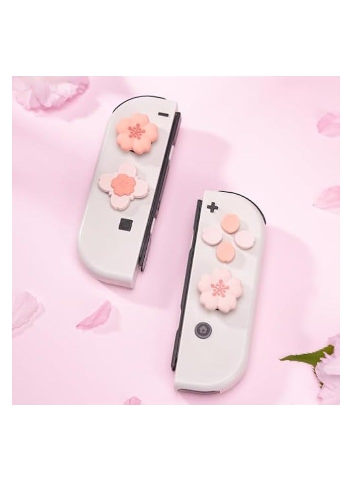 PROMASS Silicone Cross D-Pad Button Caps Set Cute Joystick Cover - ABXY Key Buttons Sticker Compatible with Nintendo Switch/OLED Joy Con - Image 5