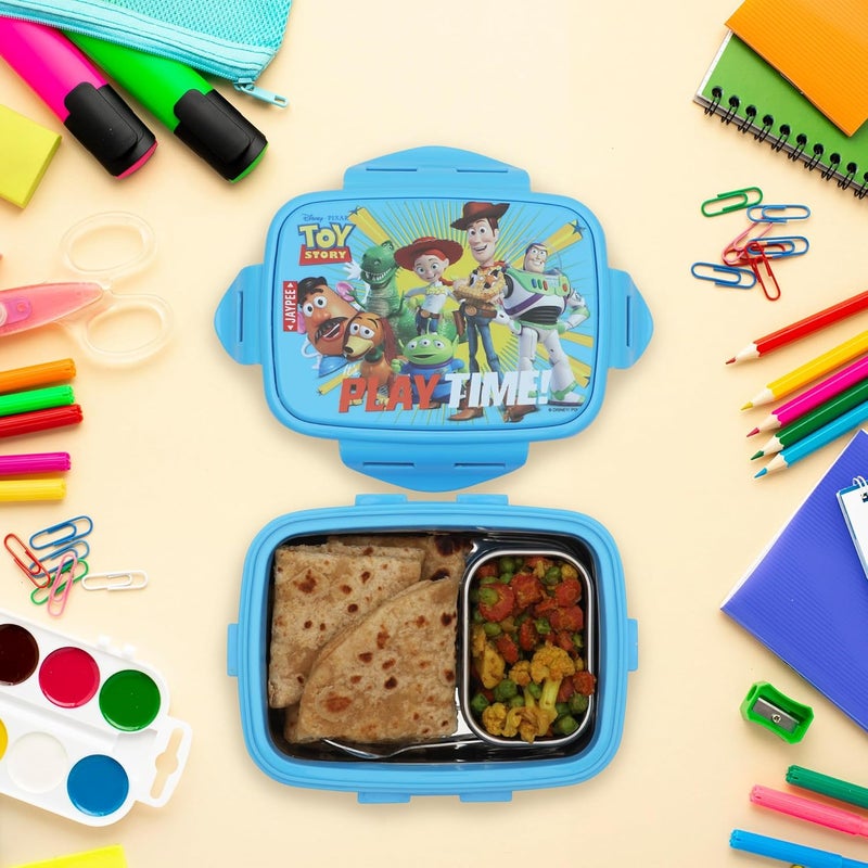 JAYPEE Steel Tek Jr. Insulated Lunch Box Disney Toy Story, Blue, 400 ml | Airtight Tiffin Box for School Kids Inner Stainless Steel Mini Box | Bpa Free - Image 2