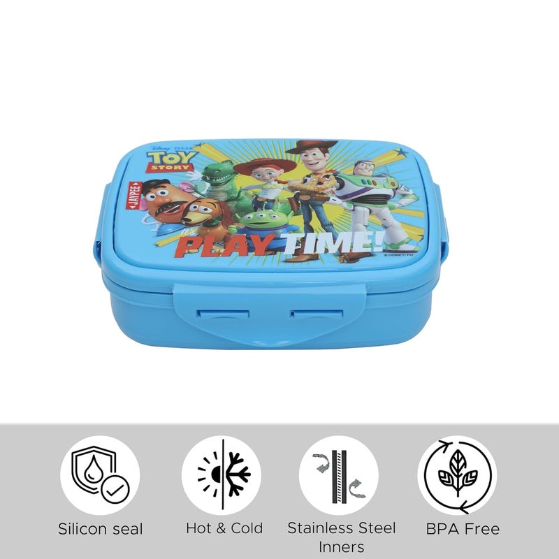 JAYPEE Steel Tek Jr. Insulated Lunch Box Disney Toy Story, Blue, 400 ml | Airtight Tiffin Box for School Kids Inner Stainless Steel Mini Box | Bpa Free - Image 5