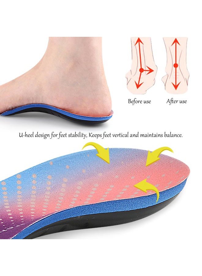 JSHshield Insoles,Orthotics Inserts 3/4 Length,High Arch Support Half Shoe Insert for Flat Feet,Plantar Fasciitis,Over-Pronation,Relief Heel Spur Pain,Heel Cushion Fit Men & Womens - Image 2
