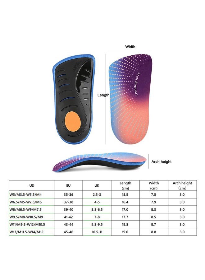 JSHshield Insoles,Orthotics Inserts 3/4 Length,High Arch Support Half Shoe Insert for Flat Feet,Plantar Fasciitis,Over-Pronation,Relief Heel Spur Pain,Heel Cushion Fit Men & Womens - Image 4