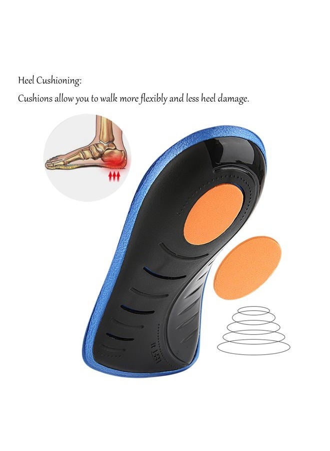 JSHshield Insoles,Orthotics Inserts 3/4 Length,High Arch Support Half Shoe Insert for Flat Feet,Plantar Fasciitis,Over-Pronation,Relief Heel Spur Pain,Heel Cushion Fit Men & Womens - Image 3