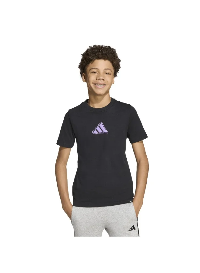 adidas Adidas J Anime T Black Graphic Tee (Short Sleeve) T-Shirts For Kids