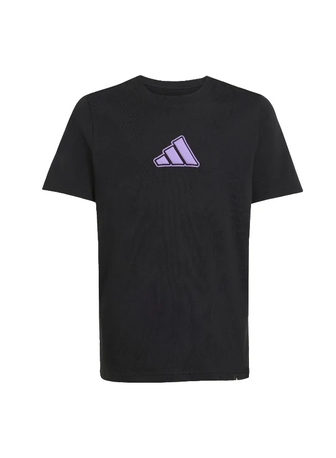 adidas Adidas J Anime T Black Graphic Tee (Short Sleeve) T-Shirts For Kids
