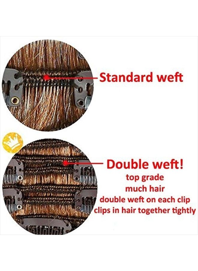 Lelinta 7Pcs Full Head 16 Clips in on Double Weft Hair Extensions, Ash Blonde Mix Bleach Blonde Curly, 24inch 160g - Image 3