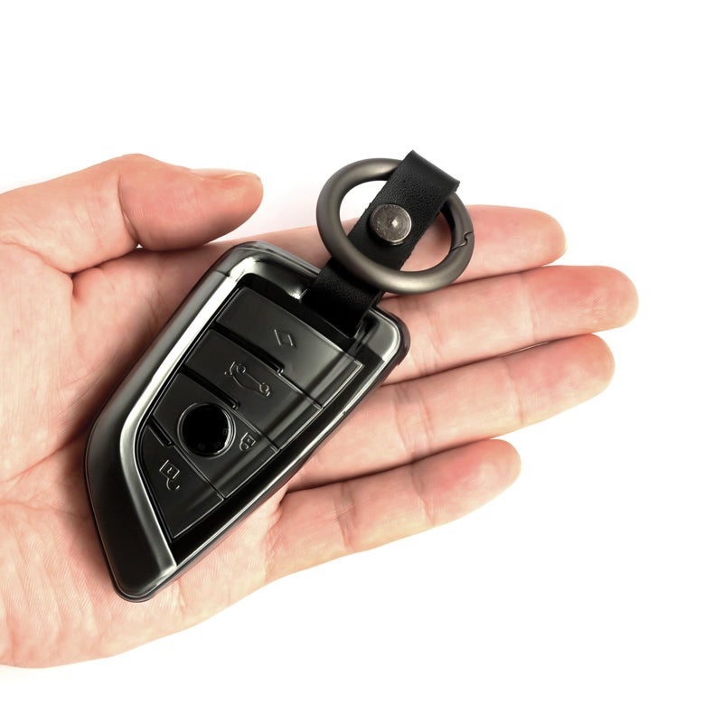LAGIPA For BMW Key Fob Cover Case Key Chain Holder Protector For BMW X1 X2 X3 X5 X6 X7 1 2 3 5 6 Series Premium Clear TPU Thin Durable Transparent Black - Image 3