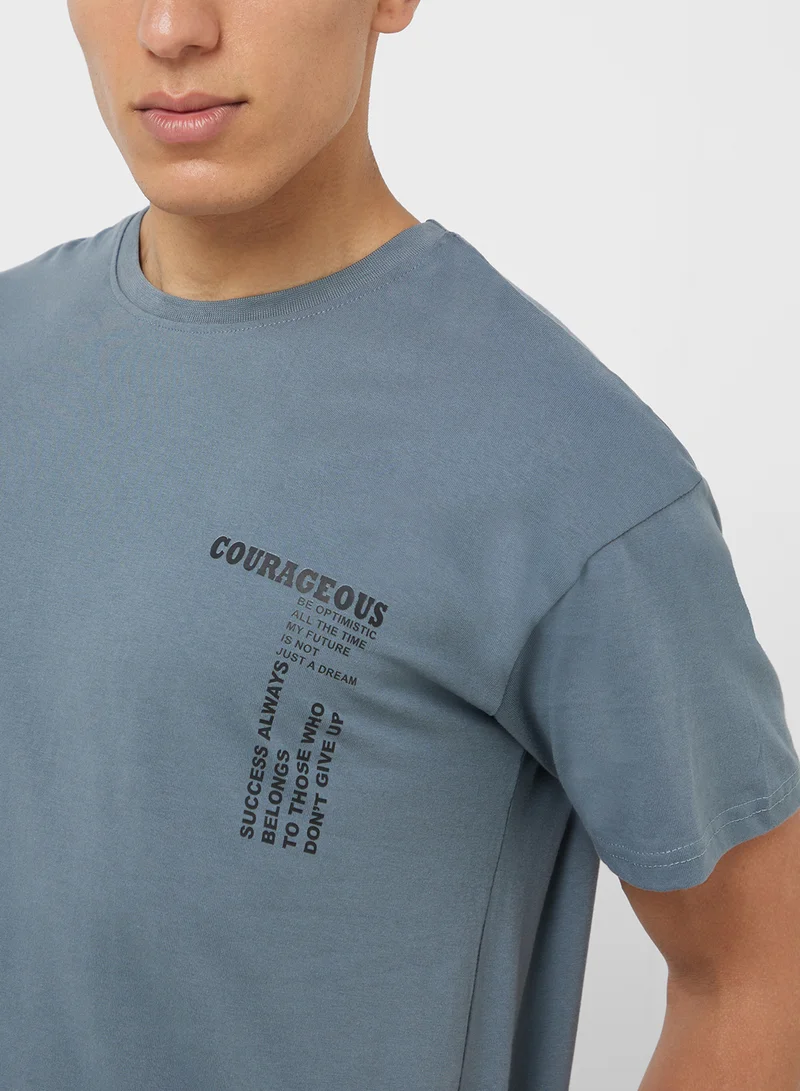 Seventy Five Oversized Crew Neck T-Shirt