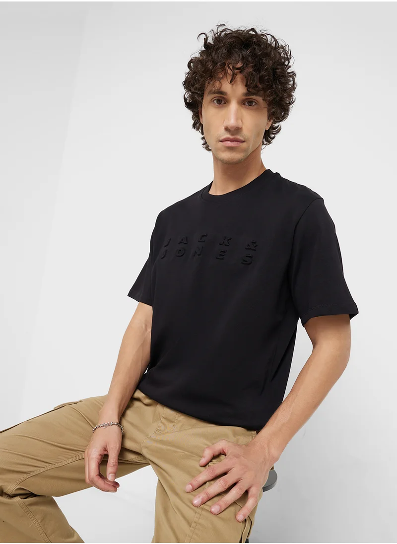 جاك اند جونز Jcopacer Logo Crew Neck T-Shrt