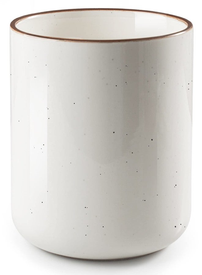 getstar Kitchen Utensil Holder, Large Ceramic Cooking Utensil Holder (H7.2” x W6.2”) for Kitchen Counter with Cork Mat at Bottom, Farmhouse Decor - Image 1