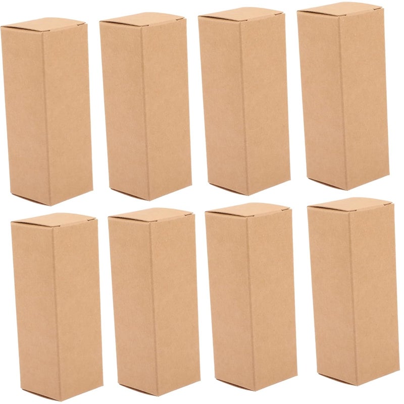 NOLITOY 50pcs Kraft Paper Lipstick Gift Boxes Bulk Lip Balm Packaging for Essential Oils Compact Wrapping Storage Fashionable Makeup Sample Organizer - Image 1