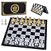 AMEROUS 10 Magetic Travel Chess Set Plastic Portable Folding Chess Board Game with Gold and Silver Chess Pieces 2 Extra Queens Chess for Beginner Kids Adults - Image 3