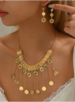 GOLDMAX 21k Gold Plated Necklace & Earrings Jewelry Set For Women  - Image 1