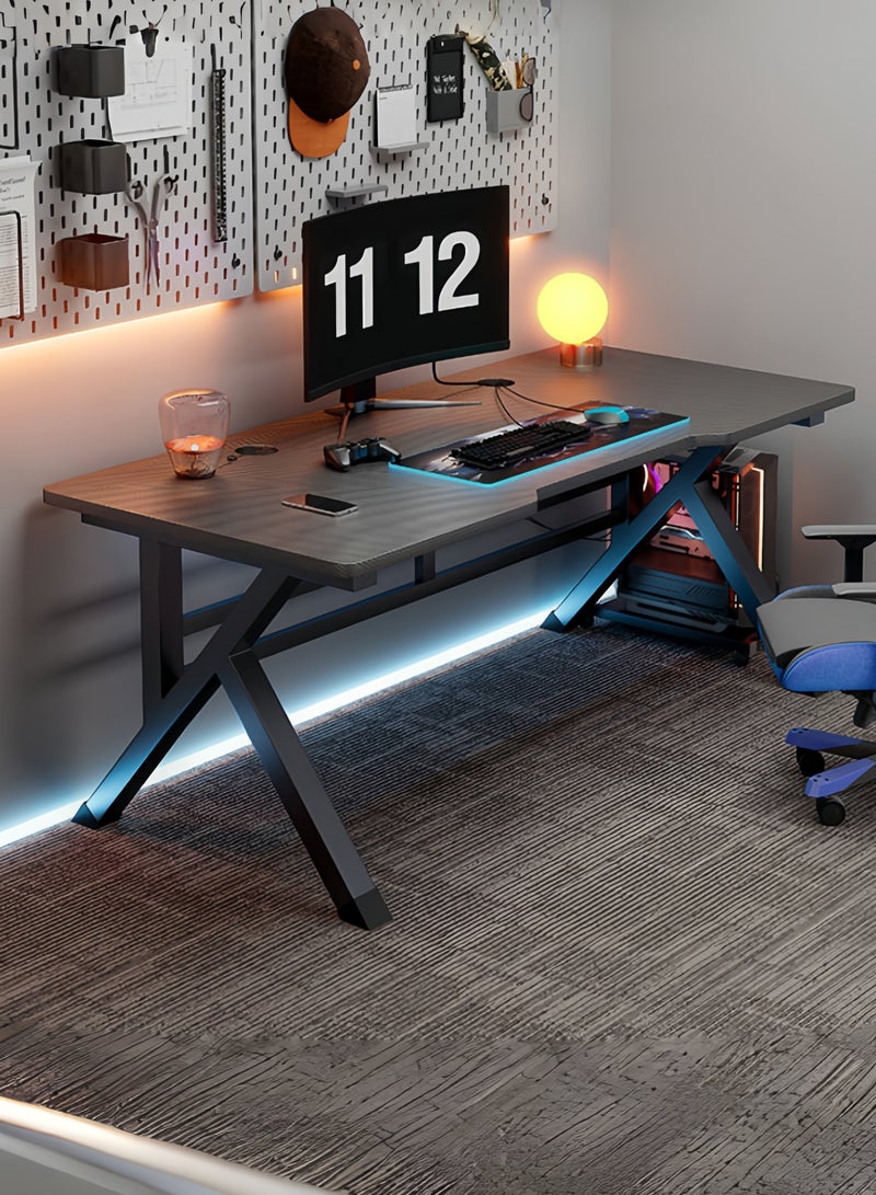 EqiEch 120*60*75cm Carbon Fiber Gaming Table Home Office Desk Ergonomic Design Computer Desk Easy Assemble - Image 2
