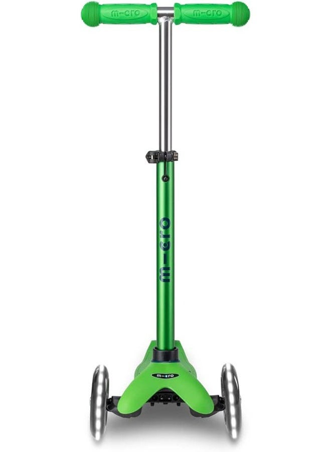 Micro Micro Scooters - Mini Deluxe Green Blue with LED Wheels MMD174 |Adjustable Handlebar |3 Wheels |Max Load 50KG | Scooter for Kids | Kids Scooter | Scooter with LED Wheels | Scooter for Kids 2-5 Years  - Image 4