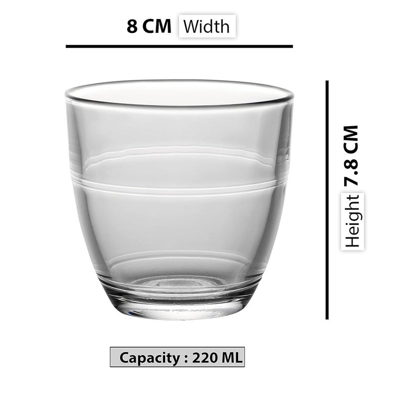 Duralex Gigogne Clear Tumbler 220 ML 6 Pcs (1017AB/6), Transparent, Medium (1017AB06C0111/6) - Image 4