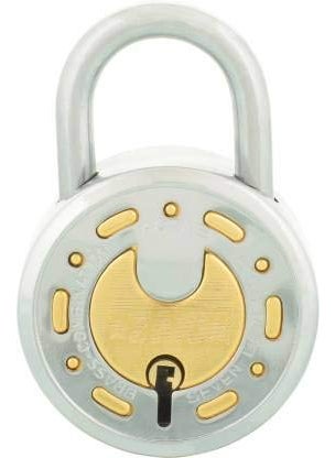 SATYAM Satyam Active 65501 8 Levers Padlock With 3 Keys Gold Silver  - Image 2