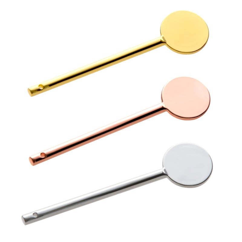 lasenersm 3Pcs Round Metal Cosmetic Spoon Spatulas Makeup Spatula Eye Cream Spoon Beauty Scoop Mini Spoon Makeup Beauty Spoons Mini Cosmetic Skincare Spatula for Home Salon Gold Silver RoseGold