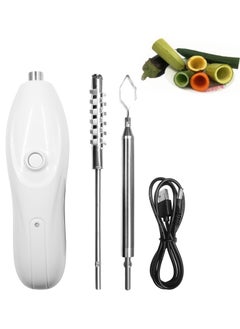 Electric Vegetable Corer, Chargeable Electric Vegetable Corer, 2 in 1 Multifunctional Electric Zucchini Corer Veggie Digging Drill & Seafood Scale Scraper, Rechargeable Kitchen Fruit Vegetable Core Remover Tool Fish Scaler Remover, White - pzsku/Z32925CB6092EA1EF69B0Z/45/1741145949/a0fe8d5f-f2fc-4ef8-9727-13abb3cc2693