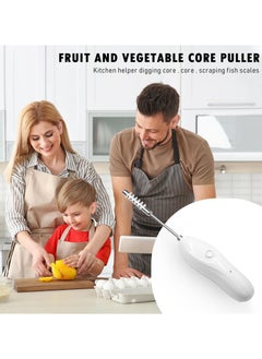 Electric Vegetable Corer, Chargeable Electric Vegetable Corer, 2 in 1 Multifunctional Electric Zucchini Corer Veggie Digging Drill & Seafood Scale Scraper, Rechargeable Kitchen Fruit Vegetable Core Remover Tool Fish Scaler Remover, White - pzsku/Z32925CB6092EA1EF69B0Z/45/1741146016/59eff902-686e-4fff-b6f9-6afab8400675