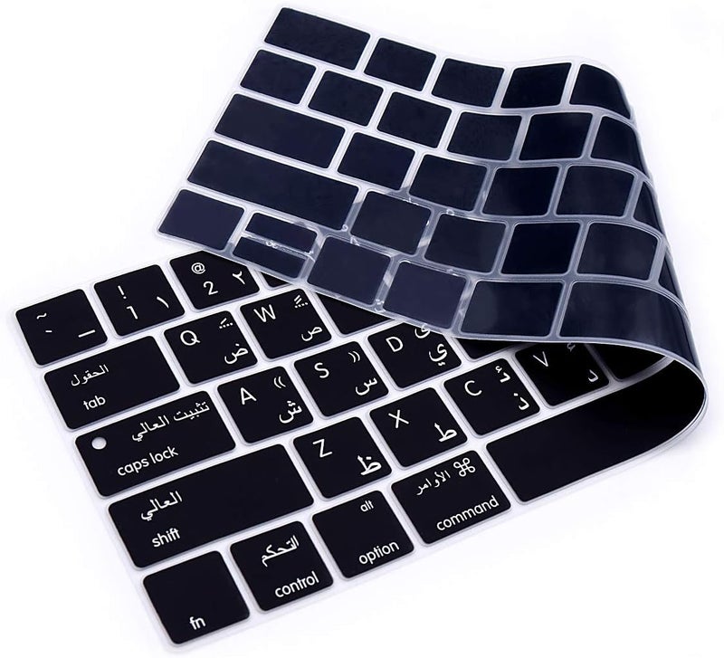 WYGCH Arabic Language Keyboard Cover for MacBook Pro 13 15 inch 2019 2018 2017 and 2016 with Touch Bar and Touch ID Model: A2159 A1989 A1706/A1990 A1707, USA Version - Image 4