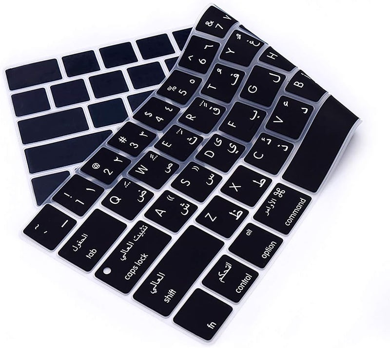 WYGCH Arabic Language Keyboard Cover for MacBook Pro 13 15 inch 2019 2018 2017 and 2016 with Touch Bar and Touch ID Model: A2159 A1989 A1706/A1990 A1707, USA Version - Image 5