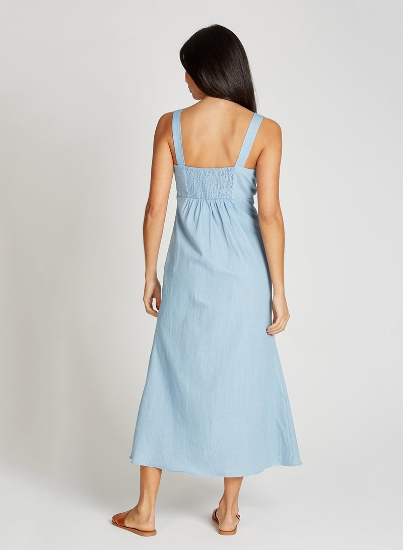 Little Mistress Ruffled Strap Midi Dress  - Image 2